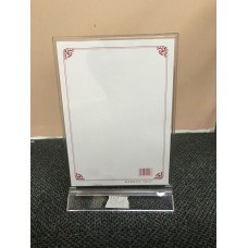 Clear Acrylic Free-standing A4 Menu Display Holder |Perfect for Cafes & Restaurants